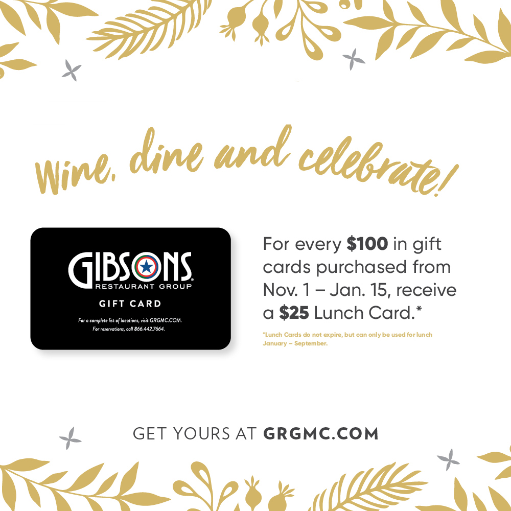 Gibsons Steak Shop Mail Gift Card